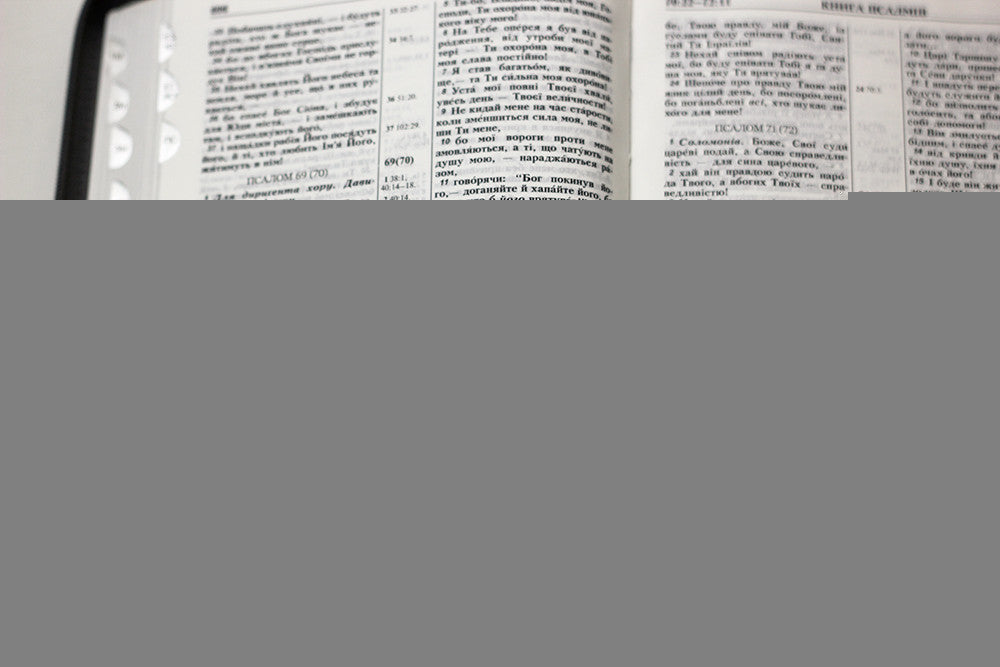 Ukrainian Bible – Ohienko translation, Leatherette, Softcover, Zipper, Silver edges