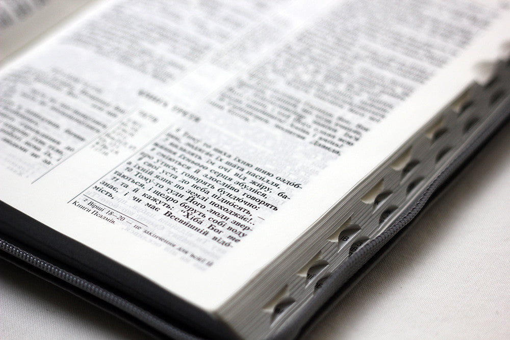 Ukrainian Bible – Ohienko translation, Leatherette, Softcover, Zipper, Silver edges