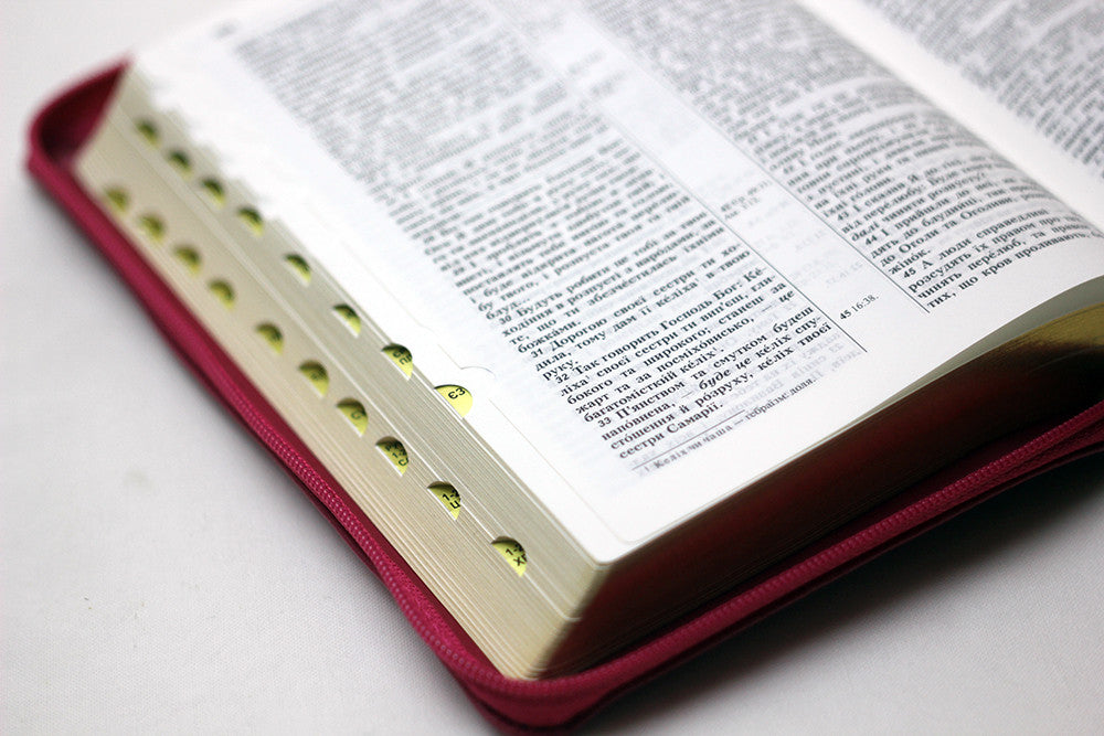 Ukrainian Bible – Classic Leatherette Zipper with Thumb Index and Gold Edges, Ohienko – Image 3