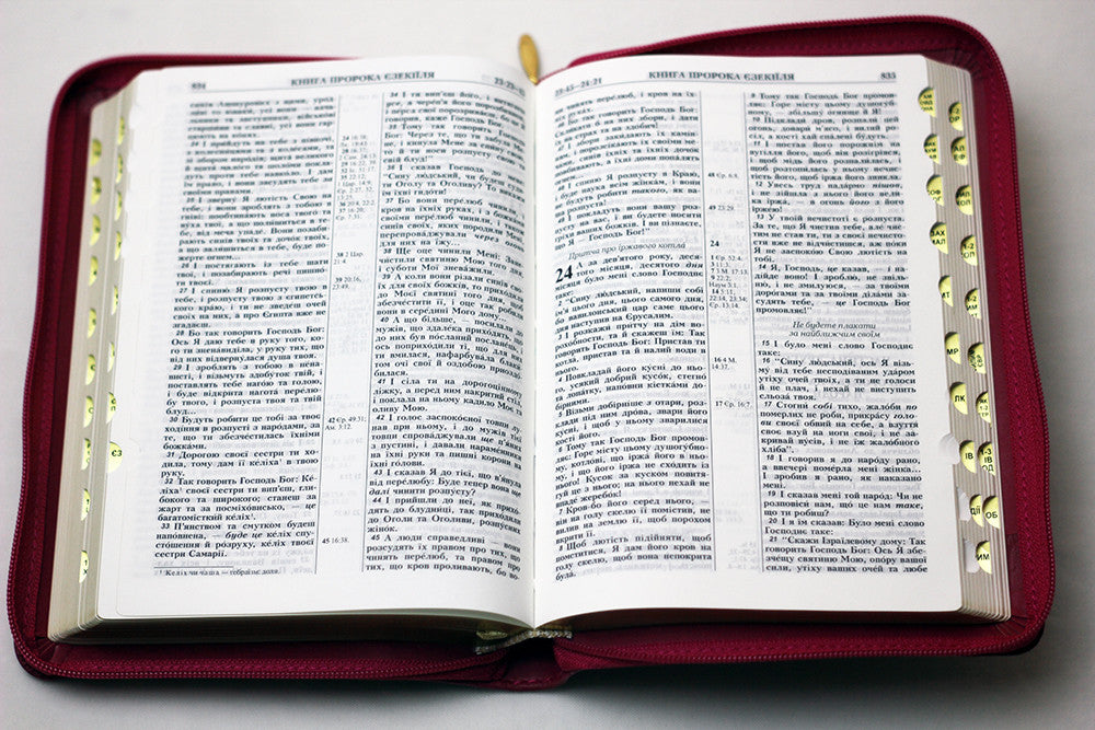 Ukrainian Bible – Classic Leatherette Zipper with Thumb Index and Gold Edges, Ohienko – Image 5