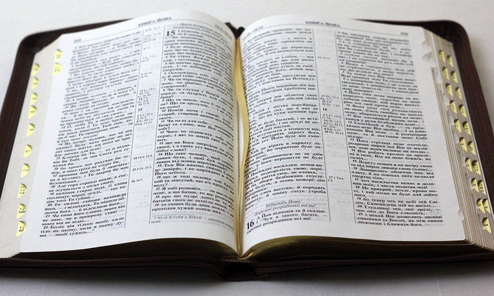 Ukrainian Bible – Ohienko translation, Оливки, Leatherette, Zipper, Thumb Index, Gold edges