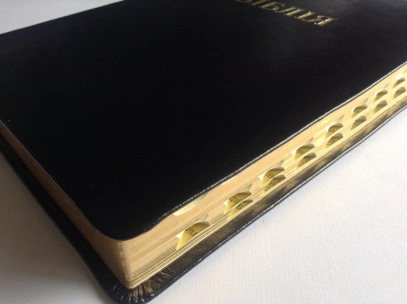 Ukrainian Bible – Ohienko translation, Leather / verify, Softcover, Thumb Index, 17x24 см