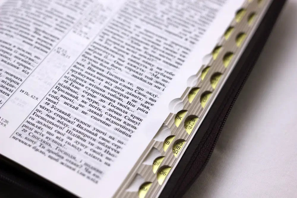 Ukrainian Bible – Traditional Leatherette Zipper with Thumb Index and Gold Edges, Ohienko – Image 6