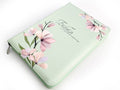 Ukrainian Bible – Light Green Floral Leatherette Zipper Hardcover with Thumb Index, Modern Translation