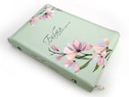 Ukrainian Bible – Light Green Floral Leatherette Zipper Hardcover with Thumb Index, Modern Translation – Image 2