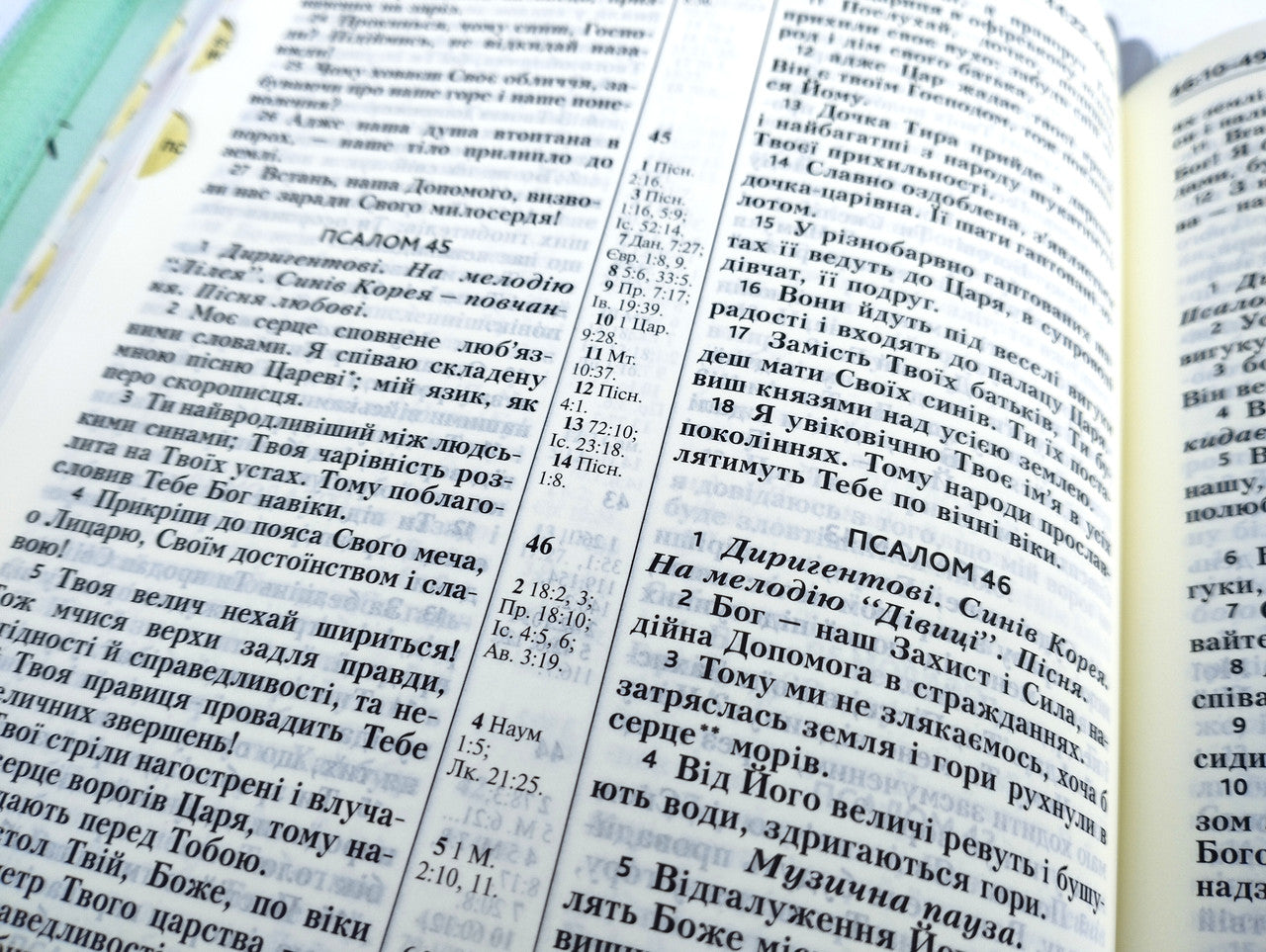 Ukrainian Bible – Light Green Floral Leatherette Zipper Hardcover with Thumb Index, Modern Translation – Image 7