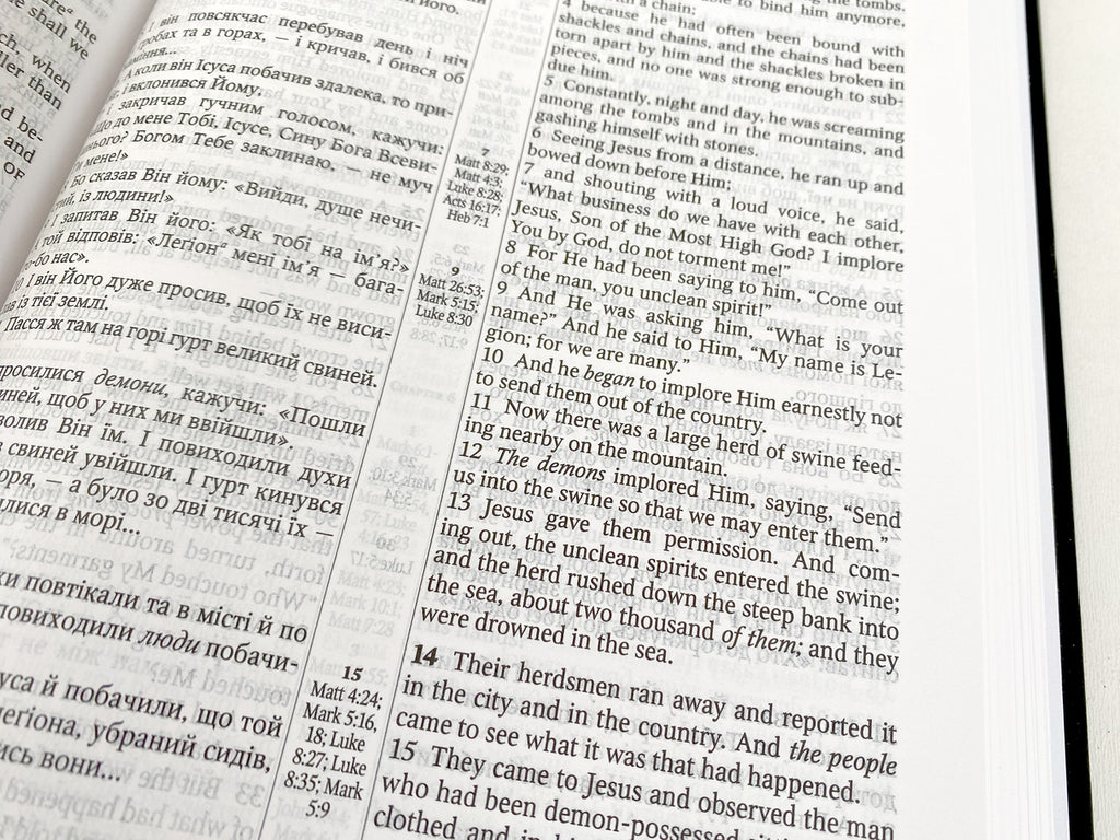 Parallel Ukrainian-English Bible – Black Hardcover, Ohienko / NASB – Image 4
