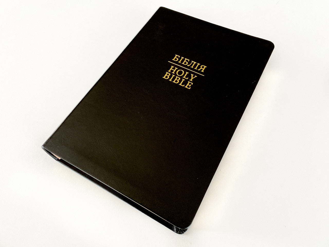 Parallel Ukrainian-English Bible – Black Leatherette Hardcover with Thumb Index and Gold Edges, Ohienko / NASB